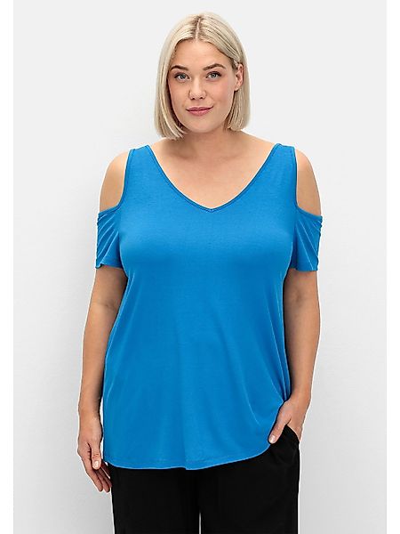 Sheego T-Shirt Große Größen mit V-Ausschnitt, günstig online kaufen