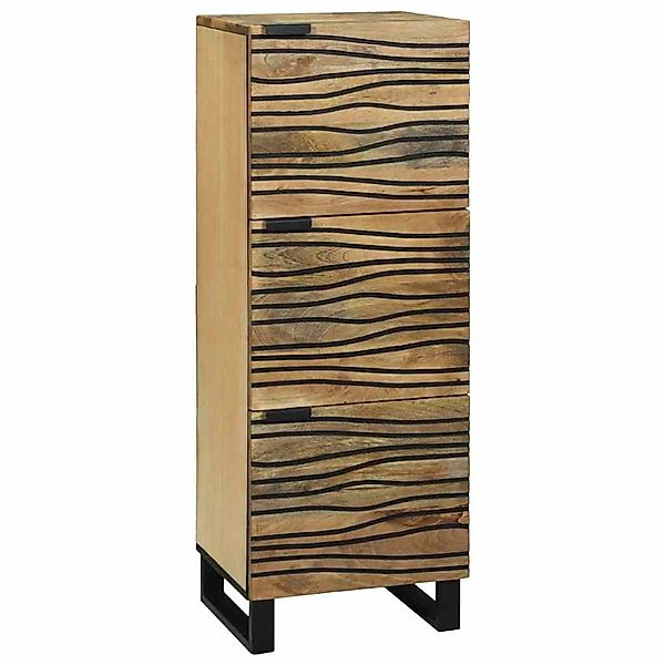 vidaXL Highboard Braun 40 x 33 x 110 cm massives Mangoholz 4017965 günstig online kaufen