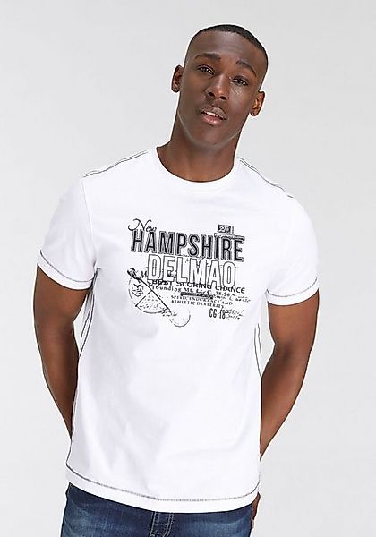 DELMAO T-Shirt Kurzarm, lässige Passform, mit stylischem Print, Rundhals günstig online kaufen