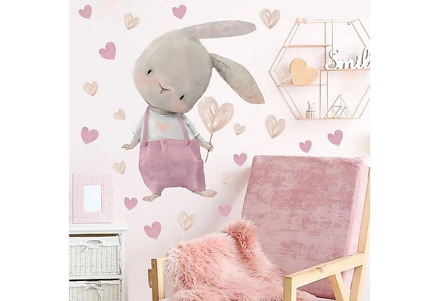 Montegoni Wandsticker Kinder Tier Wandsticker, Wandaufkleber Deko (Liebes h günstig online kaufen