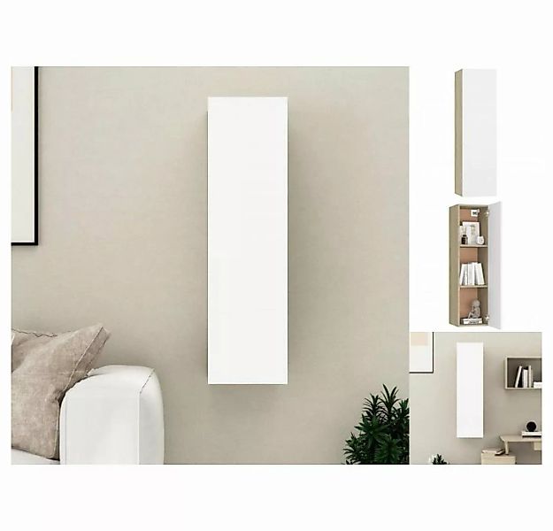 vidaXL TV-Schrank TV-Schrank Weiß und Sonoma-Eiche 30,5x30x110 cm Spanplatt günstig online kaufen