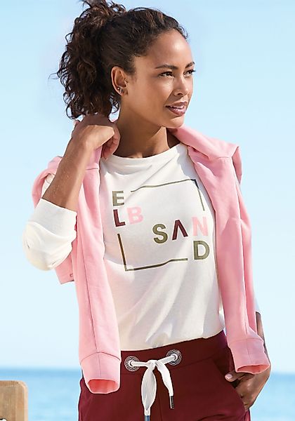 Elbsand Langarmshirt mit Frontdruck, Longsleeve, lockerer günstig online kaufen
