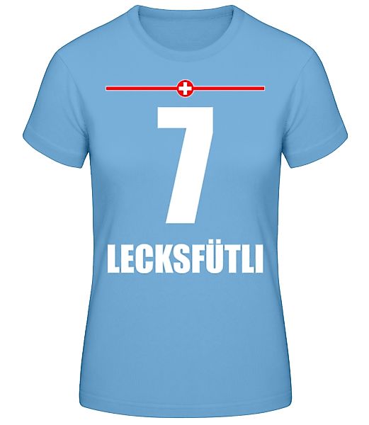 Schweiz Trikot Lecksfütli · Frauen Basic T-Shirt günstig online kaufen