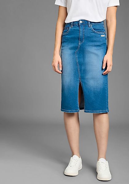KangaROOS Jeansrock in Midilänge mit Schlitz günstig online kaufen