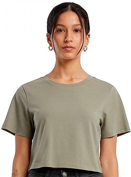 Build Your Brand Rundhalsshirt Damen Cropped günstig online kaufen