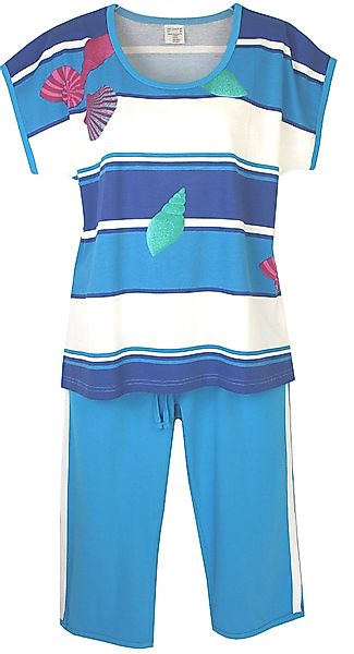 Consult-Tex Capri-Pyjama Damen Capri Pyjama Schlafanzug DF801 (Spar-Set, 1 günstig online kaufen