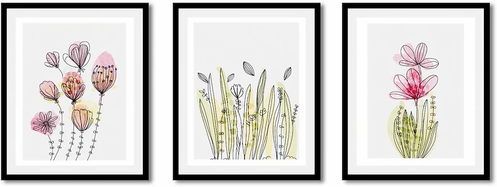 queence Bild »Aquarell Zeichnungen Flora Dream«, (1 St.), HD Premium Poster günstig online kaufen