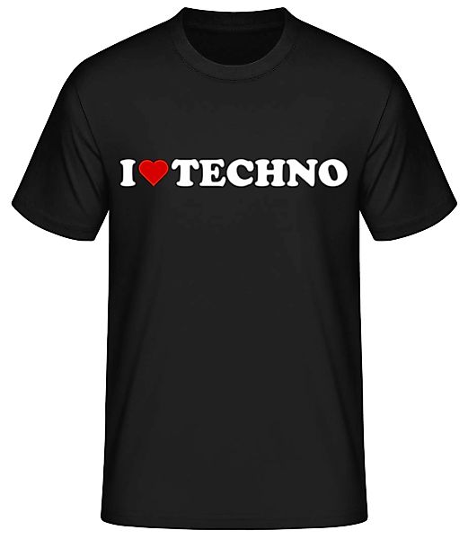 I Love Techno · Männer Basic T-Shirt günstig online kaufen