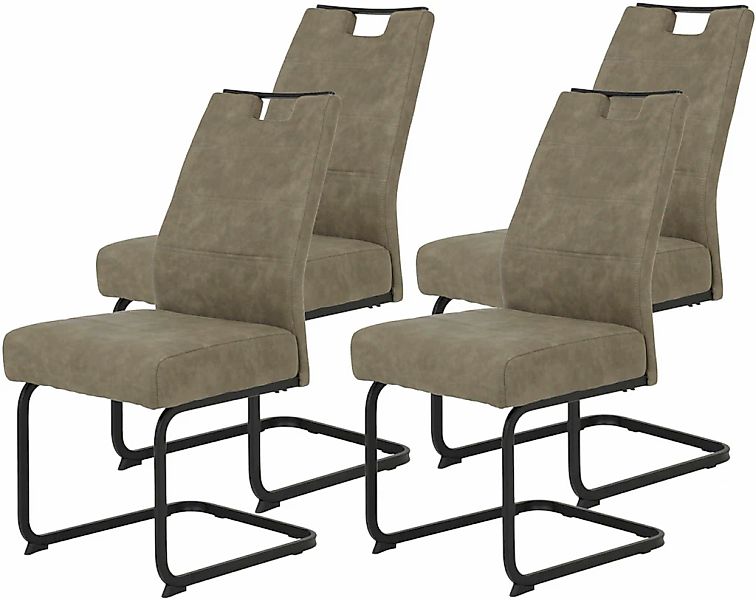 HELA Freischwinger "KERTIN" (Set) 4 Stk.XL Sitzbreite, Griff, Federkorb, 14 günstig online kaufen