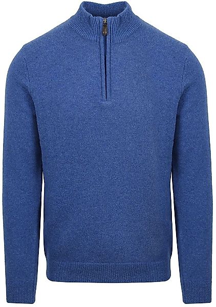 Suitable Half Zip Wollpullover Blau - Größe L günstig online kaufen