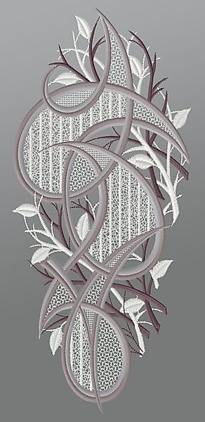 Plauener Spitze® Fensterbild modernes Ornament, HxB günstig online kaufen