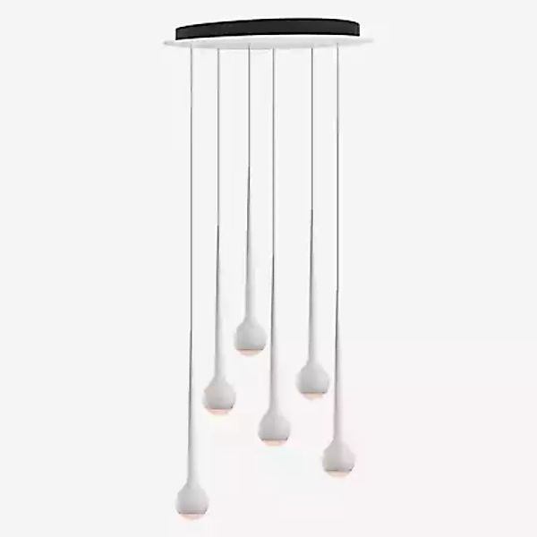 Grau Falling Sun Pendelleuchte LED Cluster - 6-flammig, weiß - 600 cm günstig online kaufen