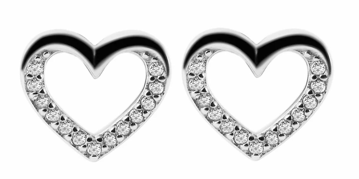 Adelia´s Paar Ohrhänger "Damen Ohrringe – Ohrstecker Herz aus 925 Silber mi günstig online kaufen