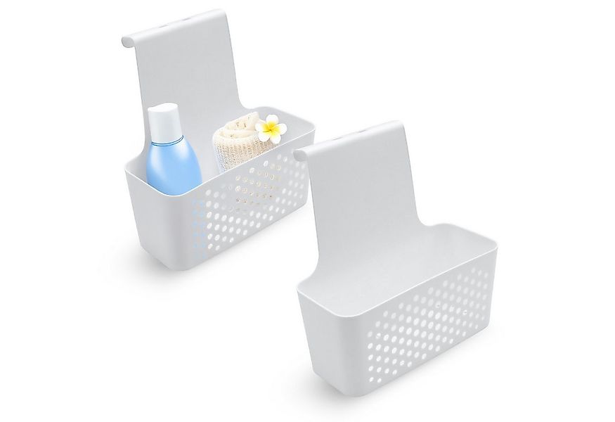 Spetebo Duschregal Duschkorb zum Hängen Weiß – 2er Set, Anzahl 1-tlg., Kein günstig online kaufen