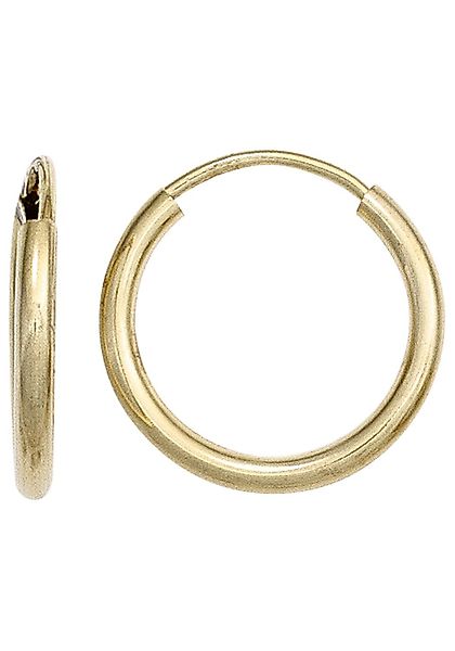 JOBO Paar Creolen, rund 585 Gold günstig online kaufen