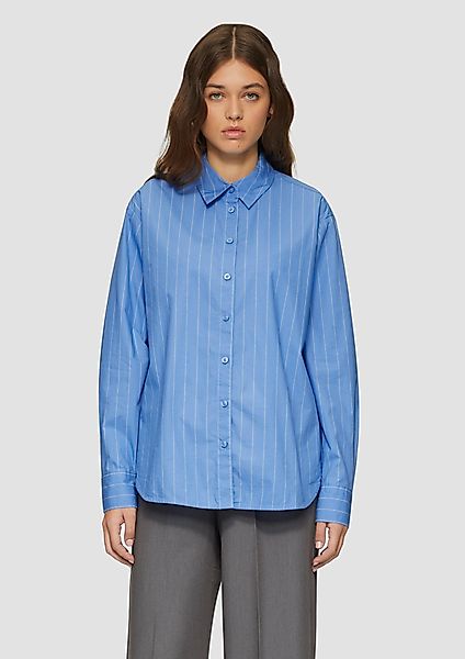 QS Langarmbluse Oversized-Hemdbluse mit Nadelstreifen günstig online kaufen