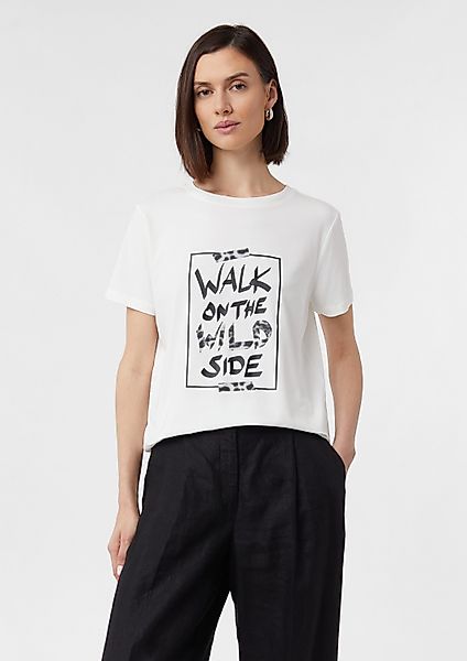 comma Kurzarmshirt T-Shirt T-Shirt aus Baumwollmix günstig online kaufen