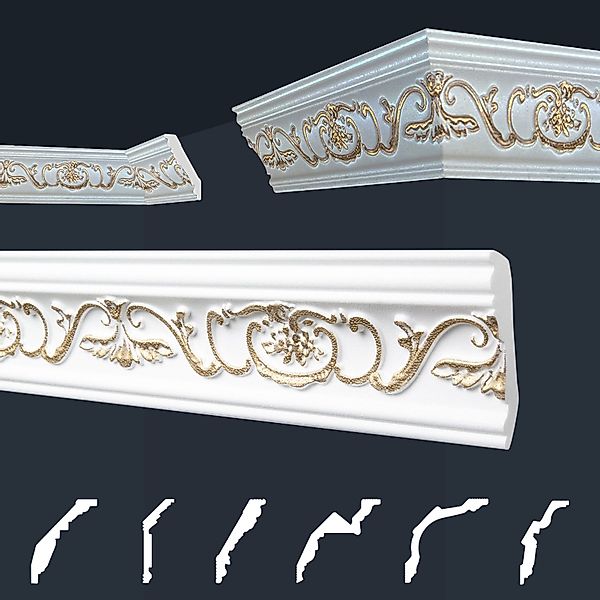 marbet design Stuckleiste B-26 gold, 20 günstig online kaufen