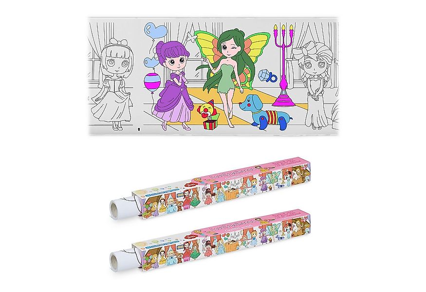 relaxdays Malvorlage Ausmaltischdecken für Kinder 2er Set 3 m (2er Set), Pr günstig online kaufen