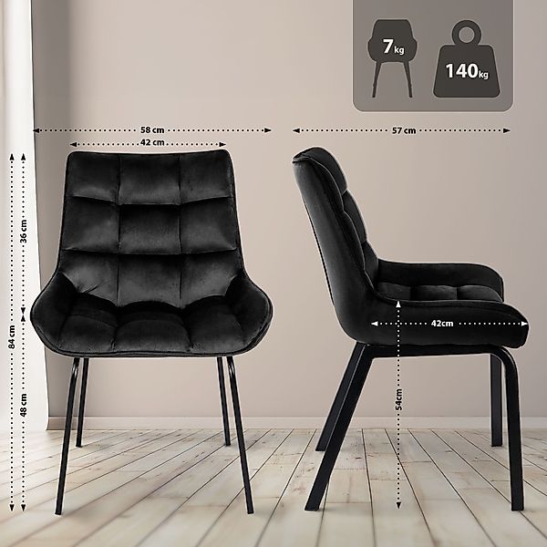 CLP Esszimmerstuhl Saranda (2er Set), stilvoller günstig online kaufen