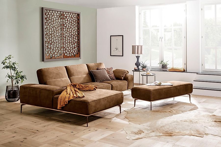 W.SCHILLIG Ecksofa "run, Designsofa mit tollem Sitzkomfort, L-Form", mit Ho günstig online kaufen