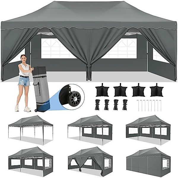 LUCKZON Pavillon Gartenzelt, Wasserdicht UV-Schutz 50+ günstig online kaufen