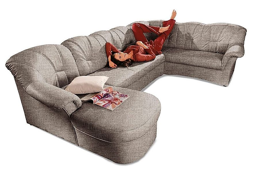 DOMO collection Wohnlandschaft "Papenburg, zeitlose Rückensteppung, elegant günstig online kaufen