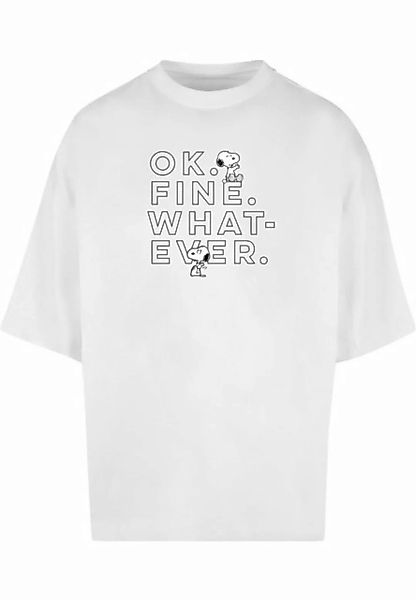 Merchcode T-Shirt Merchcode Herren Peanuts - Ok Fine Whatever Huge Tee (1-t günstig online kaufen