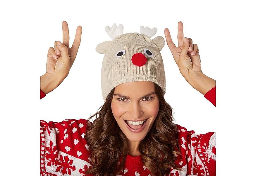 dressforfun Bommelmütze Rentier-Mütze beige günstig online kaufen