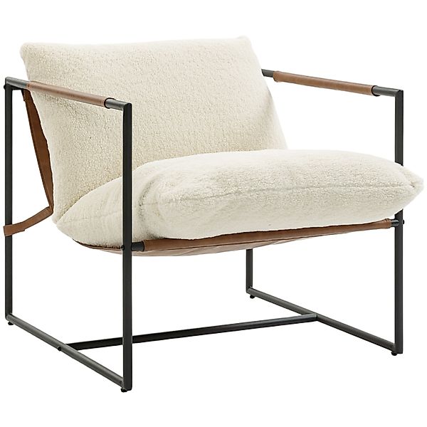 HOMCOM Wohnzimmer-Sessel, gepolsterter Beistellsessel aus Bouclé-Stoff mit günstig online kaufen