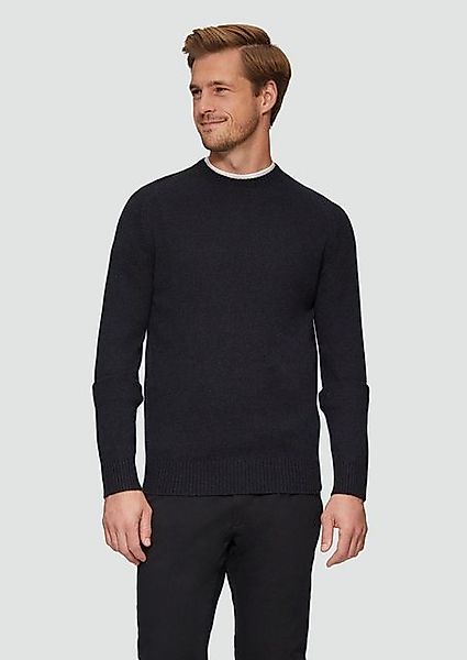 s.Oliver Strickpullover Strickpullover aus reiner Wolle Rippblende günstig online kaufen