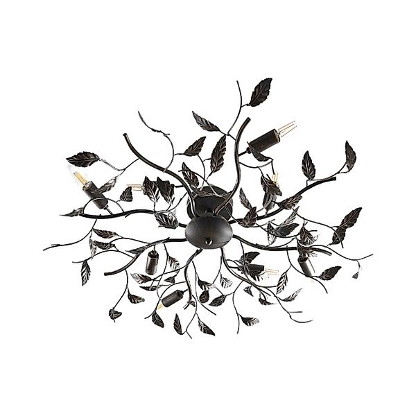Lindby Deckenlampe Yos 9621746 Florentiner in Schwarz aus Metall 8-flammig günstig online kaufen