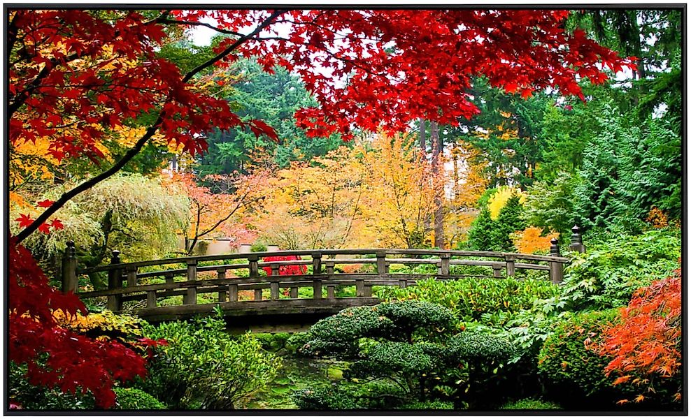 Papermoon Infrarotheizung »Brücke im japanischen Garten«, sehr angenehme St günstig online kaufen