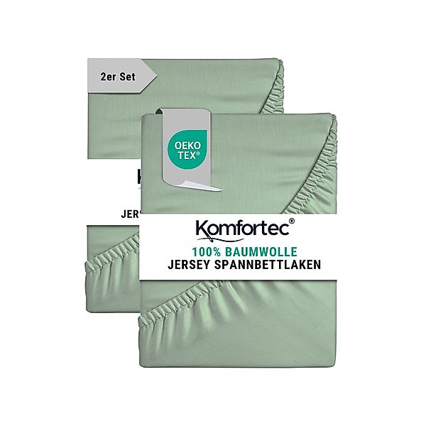 Komfortec Spannbettlaken Jersey Spannbettuch, 90x200, 140x200, günstig online kaufen