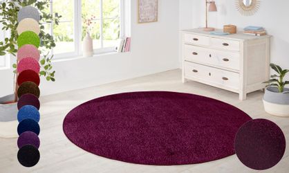 HANSE Home Teppich "Shashi" rund 8,5 mm Höhe Kurzflor, Unifarben, Teppich, günstig online kaufen