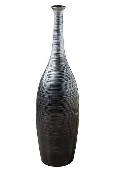 VIVANNO Bodenvase Fiberglas DELGADA Rund - Silber Hochglanz Mit Muster (1 S günstig online kaufen