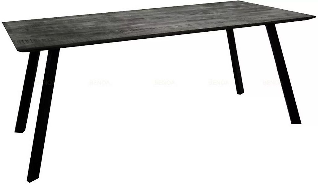 Esstisch Schwarz Tisch Küchentisch Metall Massiv Mangoholz Industrial Loft günstig online kaufen