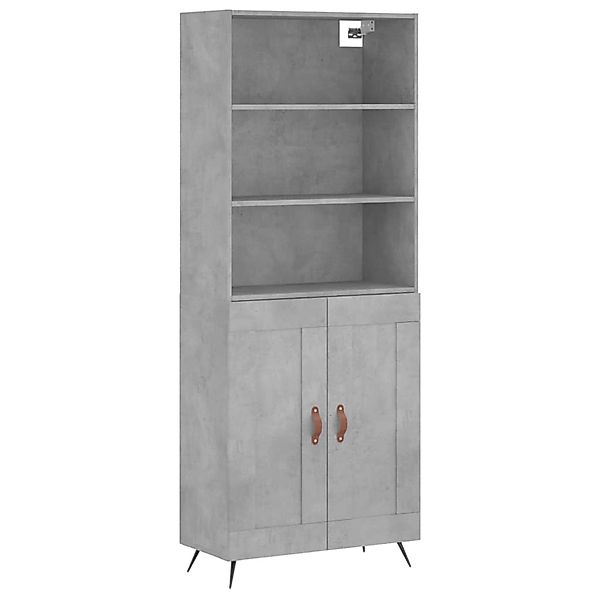 vidaXL Highboard Betongrau 69,5x34x180 cm Holzwerkstoff 3189929 günstig online kaufen