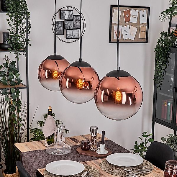 hofstein Hängeleuchte Hängelampe aus Metall/Glas in günstig online kaufen