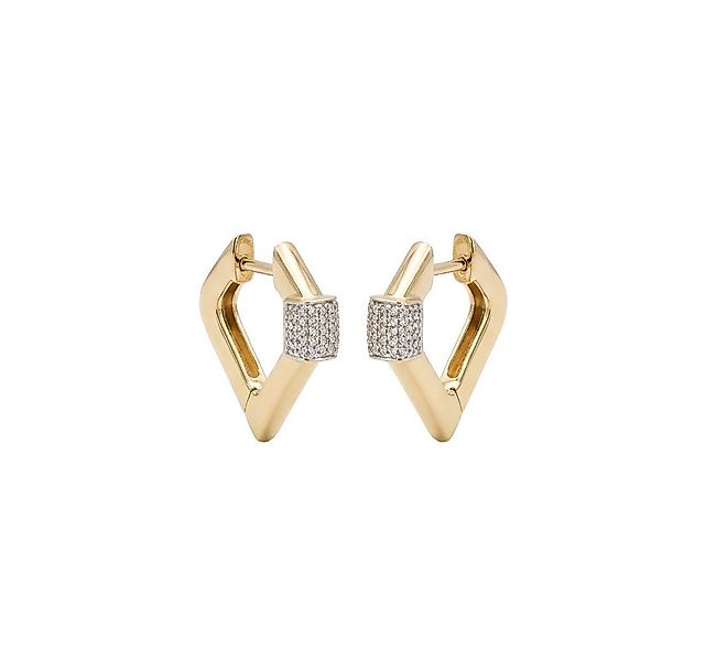 Suzan Gold Creolen-Set Suzan Gold® 375 Echtgold Creolen Damen mit Zirkonia günstig online kaufen