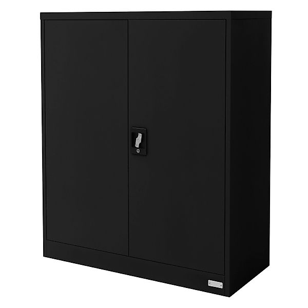 ML-Design Aktenschrank Abschließbar 90x40x109 cm Schwarz Stahl 2 Türen günstig online kaufen