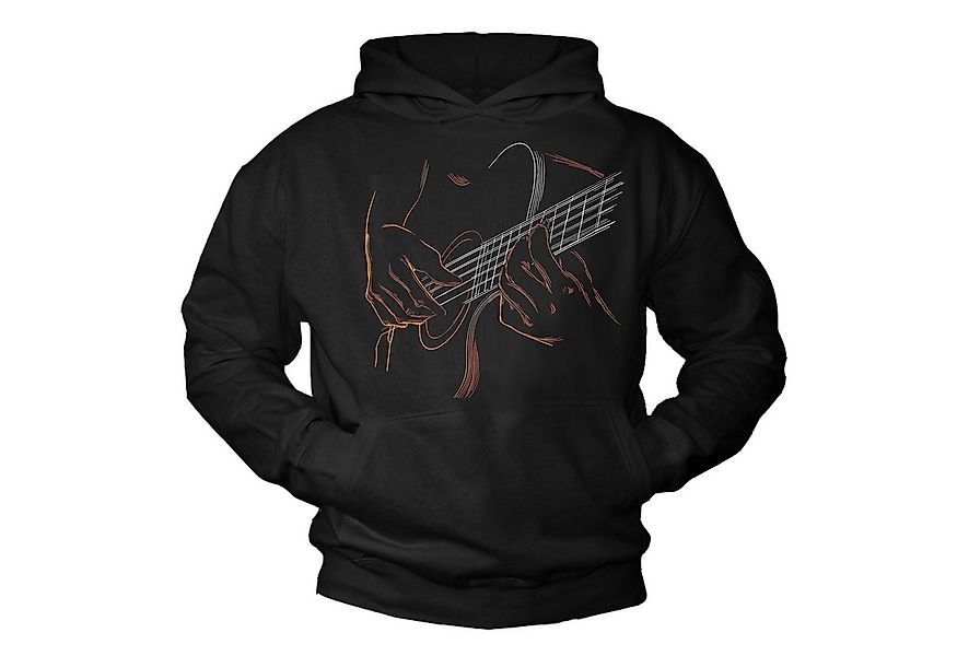 MAKAYA Kapuzenpullover Lässiger Hoodie für Männer mit Gitarren-Aufdruck in günstig online kaufen