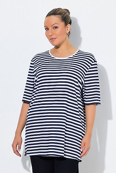 Ulla Popken T-Shirt T-Shirt Ringel Relaxed Rundhals Halbarm günstig online kaufen