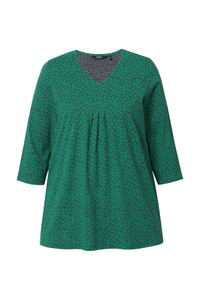 Ulla Popken Longsleeve Shirt Blüten A-Linie günstig online kaufen