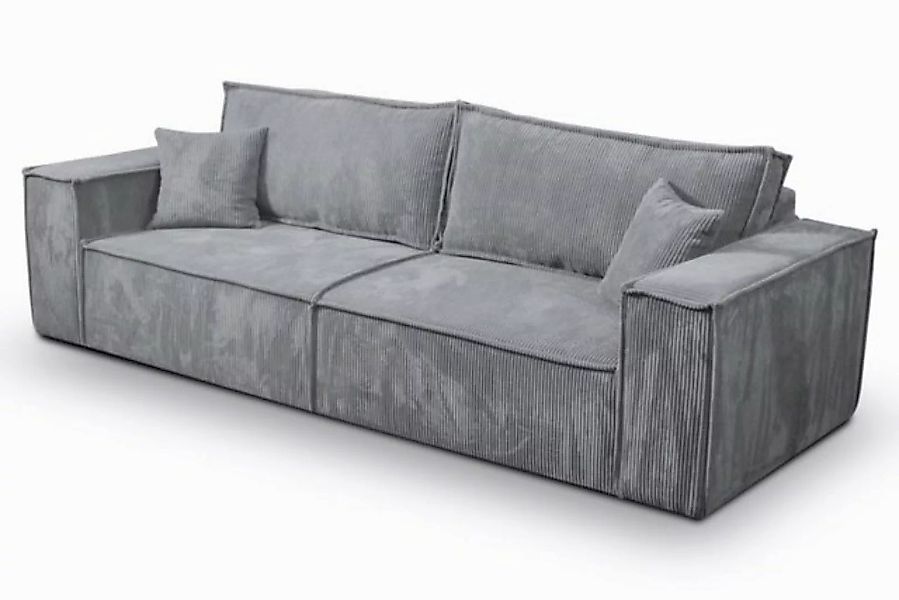 Compleo Schlafsofa MONA mit Bettkasten und Bettfunktion, Cordstoff, 3-Sitze günstig online kaufen