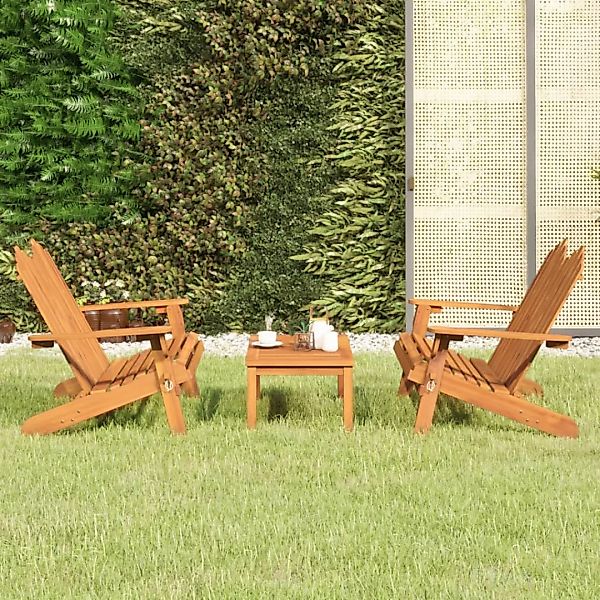 Vidaxl 3-tlg. Garten-lounge-set Adirondack Massivholz Akazie günstig online kaufen