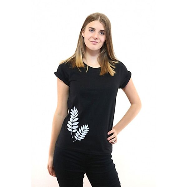 Damenshirt "Vogelbeerblätter", T-shirt, Gedrucktes Florales Motiv, Für Frau günstig online kaufen