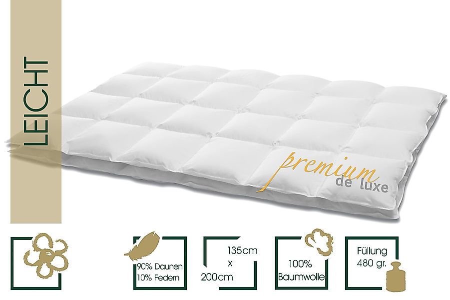 HANSKRUCHEN Daunenbettdecke Premium de Luxe, Füllung: günstig online kaufen