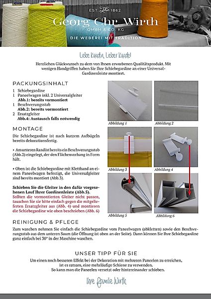 Wirth Schiebegardine Zirbello, Paneelwagen (1 St), günstig online kaufen