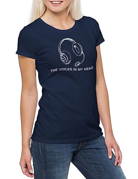 Urban Backwoods Print-Shirt The Voices In My Head Damen T-Shirt Music DJ MC günstig online kaufen